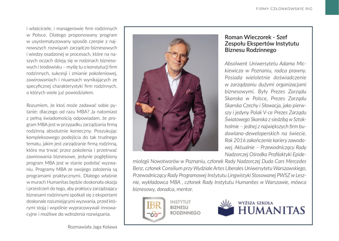 artykuł Rozwój i profesjonalizacja powinny zostać na stałe wpisane w DNA firmy rodzinnej