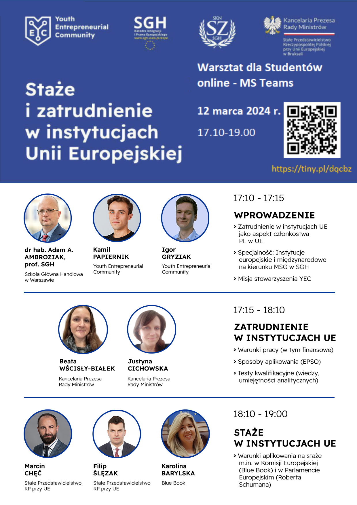 Staże i zatrudnienie w instytucjach Unii Europejskiej